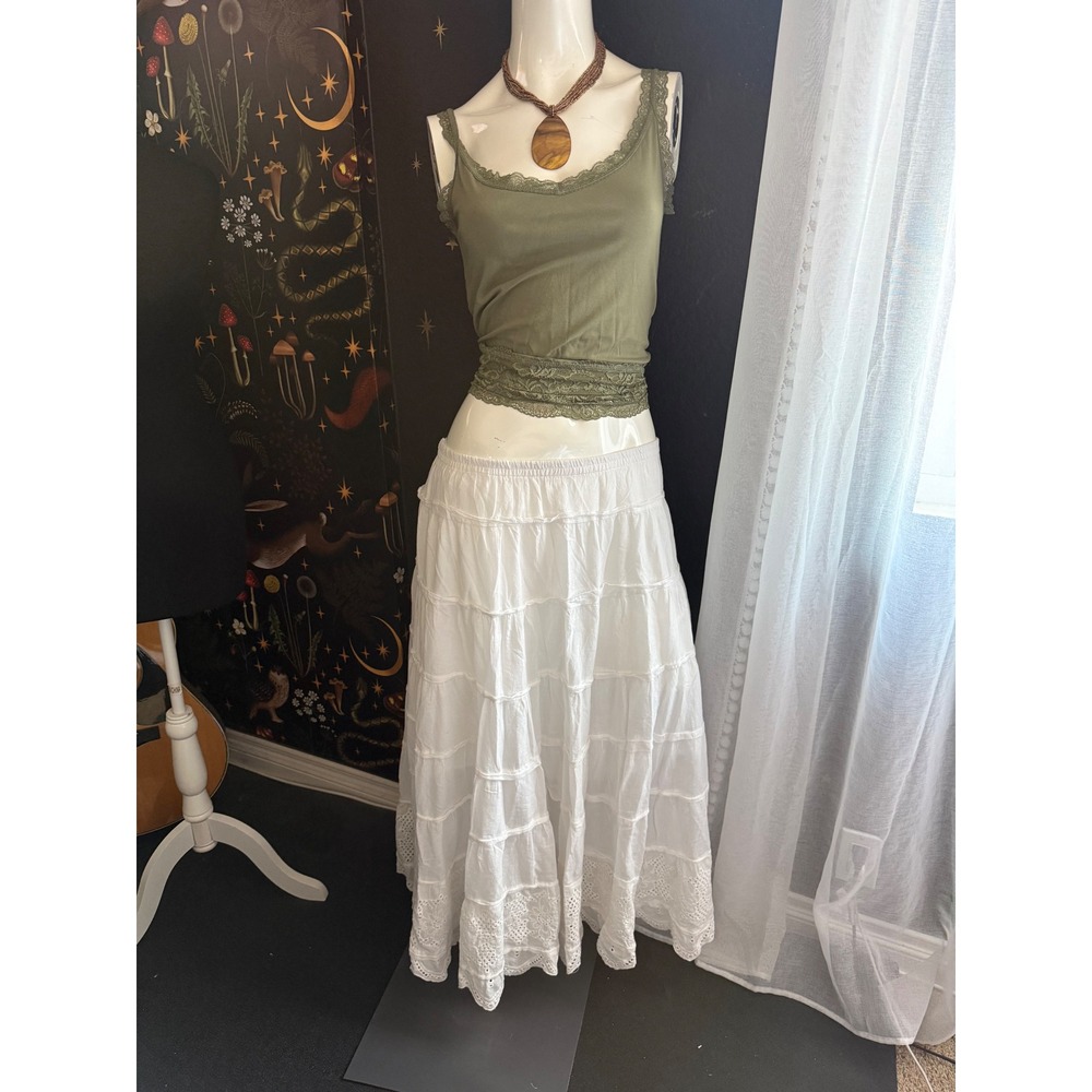 Multiples White Maxi Skirt